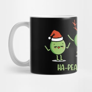 Ha-Pea Christmas Cute Peas Santa hat xmas Mug